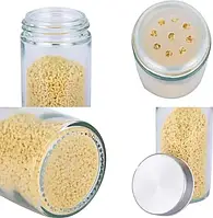 Набір ємностей для спецій UNIQUE квадрат 12 штук діаметр 6 см висота 9 см