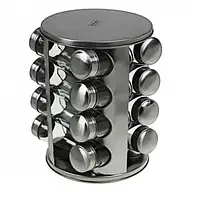 Карусель для спецій Astor 16 відсіків скло нержавіюча сталь 28 х 18 см