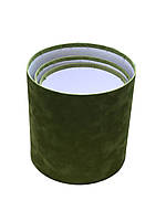 Коробка велика віскоа оксамит (оливка)