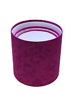 Коробка велика висока оксамит (фуксія/малина)