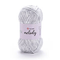 YarnArt MELODY (Ярнарт Мелоді) №881 сірий (Пряжа напіввовна, нитки для в'язання)