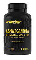Ашваганда  IronFlex Ashwagandha KSM-66+MG+B6 200 mg 90 капсул
