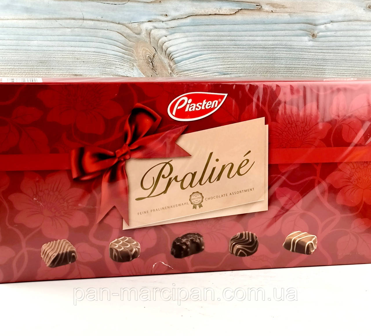 Шоколадні цукерки в коробці асорті Piasten Praline Red/Brown 400 г, фото 1