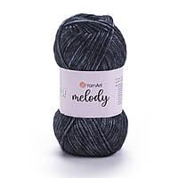 YarnArt MELODY (Ярнарт Мелоді) №884 темно-синій (Пряжа напіввовна, нитки для в'язання)