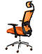 Сіткове комп'ютерне крісло офісне поворотне з підголівником оранжеве Dawn orange (E6132) Special4You, фото 5