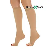 Компресійні гольфи від варикозу RELAXSAN MEDICALE CLASSIC 3 клас компресії з відкритим носком (миском) для, фото 8
