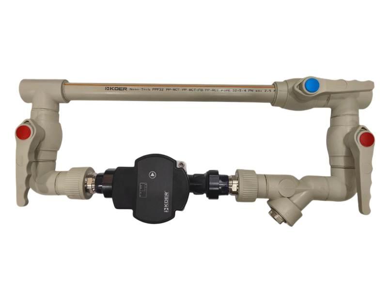 Байпас PPR поліпропіленовий KOER 32 для опалення з насосом KOER APE 25/4-180, фото 1