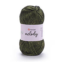YarnArt MELODY (Ярнарт Мелоді) №898 зелений (Пряжа напіввовна, нитки для в'язання)