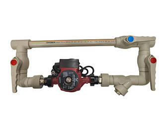 Байпас PPR поліпропіленовий KOER 32 для опалення з насосом GRUNDFOS UPS 25/6-180