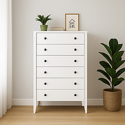 Високий комод "Хюгге" з натурального дерева