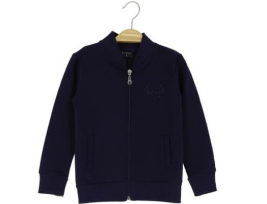 Толстовка-бомбер шкільний на блискавці синього кольору, унісекс розміри 104-128, фото 1