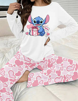 Жіноча піжама кофта і штани зі Стічем