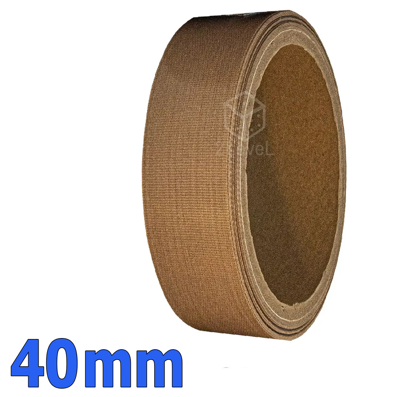 Стрічка з PTFE 9013 покриттям без клею 40 мм Моток 1 м Лакотканинна тефлонова стрічка 130 мкм Термолента з тефлоном, фото 1