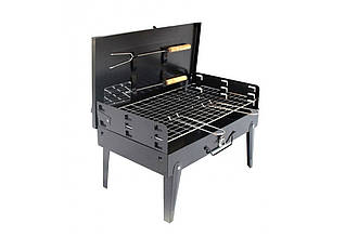 Складаний мангал з решіткою та аксесуарами CA-07 (Ш265×Д430 мм) на ніжках