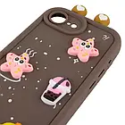 Чохол-накладка EpiK TPU Toys Case with Ears для Apple iPhone 16e (6.1) Brown, фото 4
