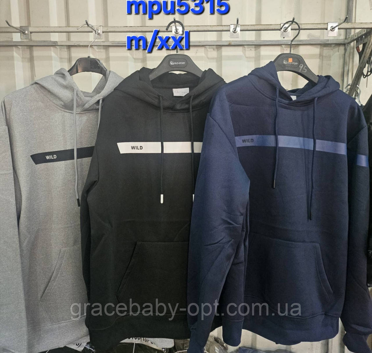Чоловіче худі оптом, Glo-story, M-2XL рр, № MPU-5315, фото 1