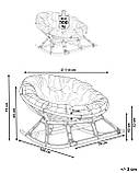 Стильне крісло-гойдалка з натуральним ротанговим плетінням, фото 9