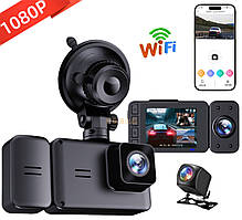 Автомобільний відеореєстратор F31 (3 камери) Wi-Fi