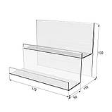 Гірка EKOSTAR під товар на 2 сходинки з акрилу 170х110х130, фото 3