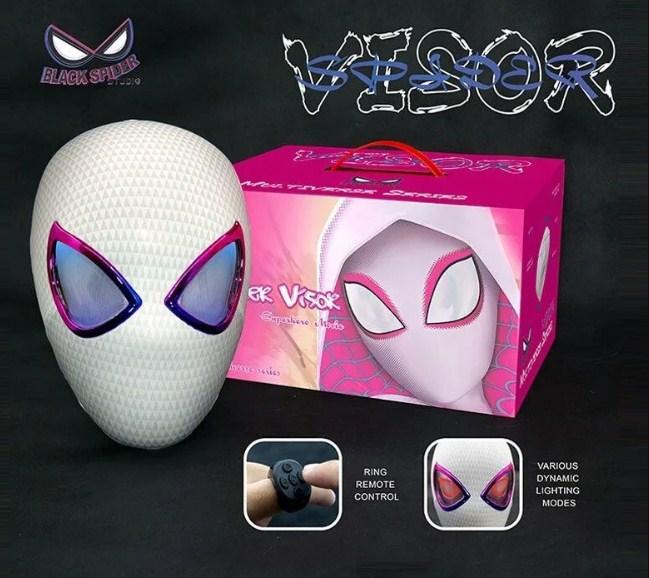 Маска Людини-Павука Гвен Спайдермен з підсвіткою та пультом-кільцем