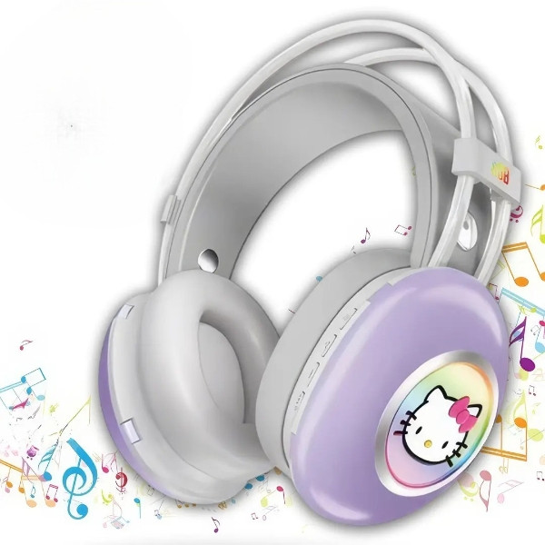 Навушники бездротові PG-706H LED Фіолетові, фото 1