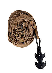 Cтропа евакуаційна 40мм*6м койот + Кішка двозуба з карабіном