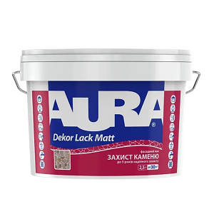 Лак AURA Dekor Lack matt фасадний акриловий напівматовий для каменю, 2,5 л