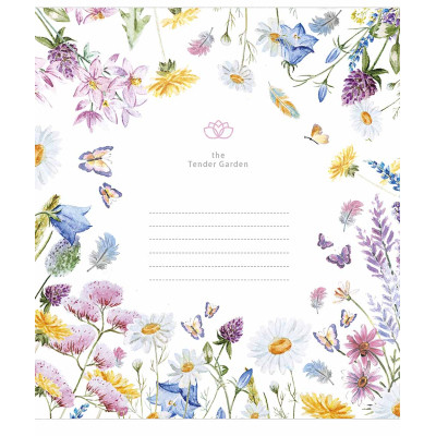 Зошит Школярик Tender Garden 12 аркушів лінія (012-3378L)