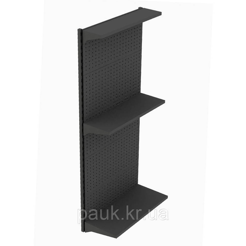 Настінний стенд торговий 2350х950 мм, приставний настінний стелаж Рістел, стелаж з настінним кріпленням, складський стелаж, фото 1