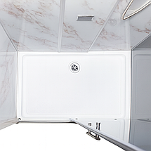 Душовий бокс Vivia TKF 7715 мармур BG 120х80x215 см на низькому піддоні з гідромасажем тоноване скло, фото 5