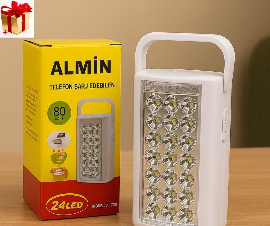 Ліхтар Almina DL-2424 24 LED переносна лампа з повербанком || вбудований акумулятор, фото 1