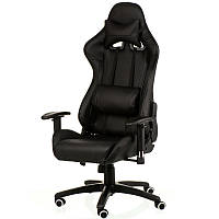 Геймерське комп'ютерне крісло чорного кольору для дому офісу ExtremeRace black/black (E7139) Special4You