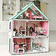 "Фантазія" ляльковий будиночок NestWood для Барбі, м'ятний + вітальня, фото 2