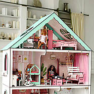 "Фантазія" ляльковий будиночок NestWood для Барбі, м'ятний + вітальня, фото 6