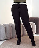 Чорні жіночі штани на гумці батал, фото 6