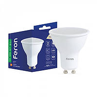 Led лампа 10Вт GU10 3000K MR16 білий теплий Feron