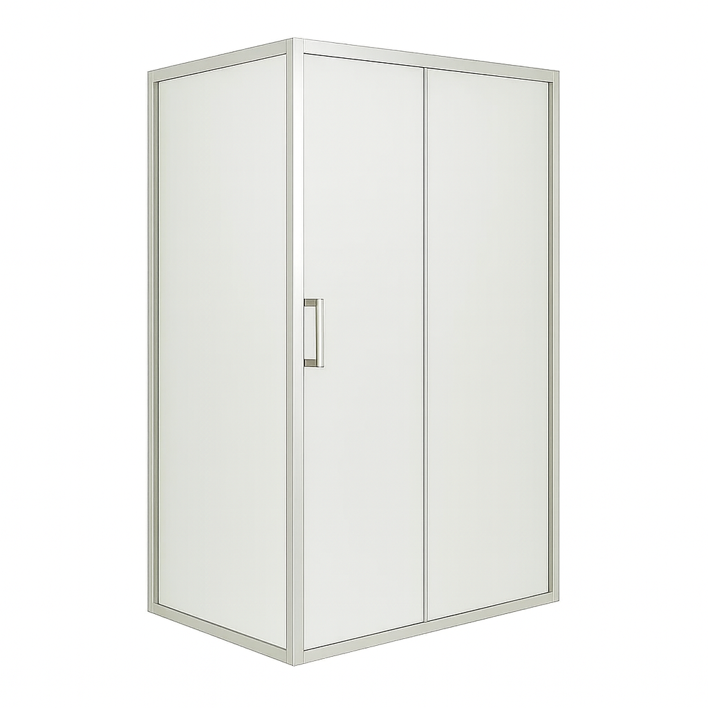 Душова кабіна KO&PO 7007 120х80х180 см без піддону прямокутна розсувні двері матове скло 5 мм