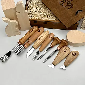 Набір різців для різьблення по дереву STRYI 8 шт — універсальне рішення для будь-якого виду різьблення