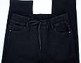 Джинси жіночі класичні пояс резинка чорного кольору Liana, фото 3