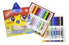 Фломастери 24 кольори Super Washable,1630-24CB,ТМ "Marco"