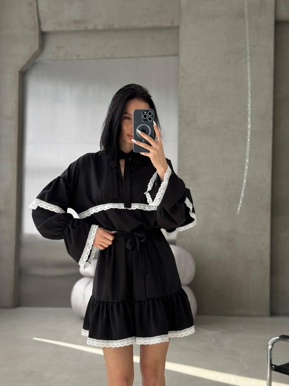 Жіноча сукня; Колір: чорний; Розмір: 42-44, 46-48;, фото 1