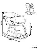 Крісло-гойдалка HARMONY із сидінням із міцного пластику та дерев'яними полозами, фото 8