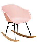 Крісло-гойдалка HARMONY із сидінням із міцного пластику та дерев'яними полозами, фото 2