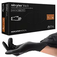 Чорні нітрилові рукавички Nitrylex BLACK розміри S, M, L, XL
