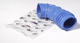 Патрубок ДМВП Газель NEXT ISF2.8 верхній силікон синій Авто Престиж А21R22-1109192