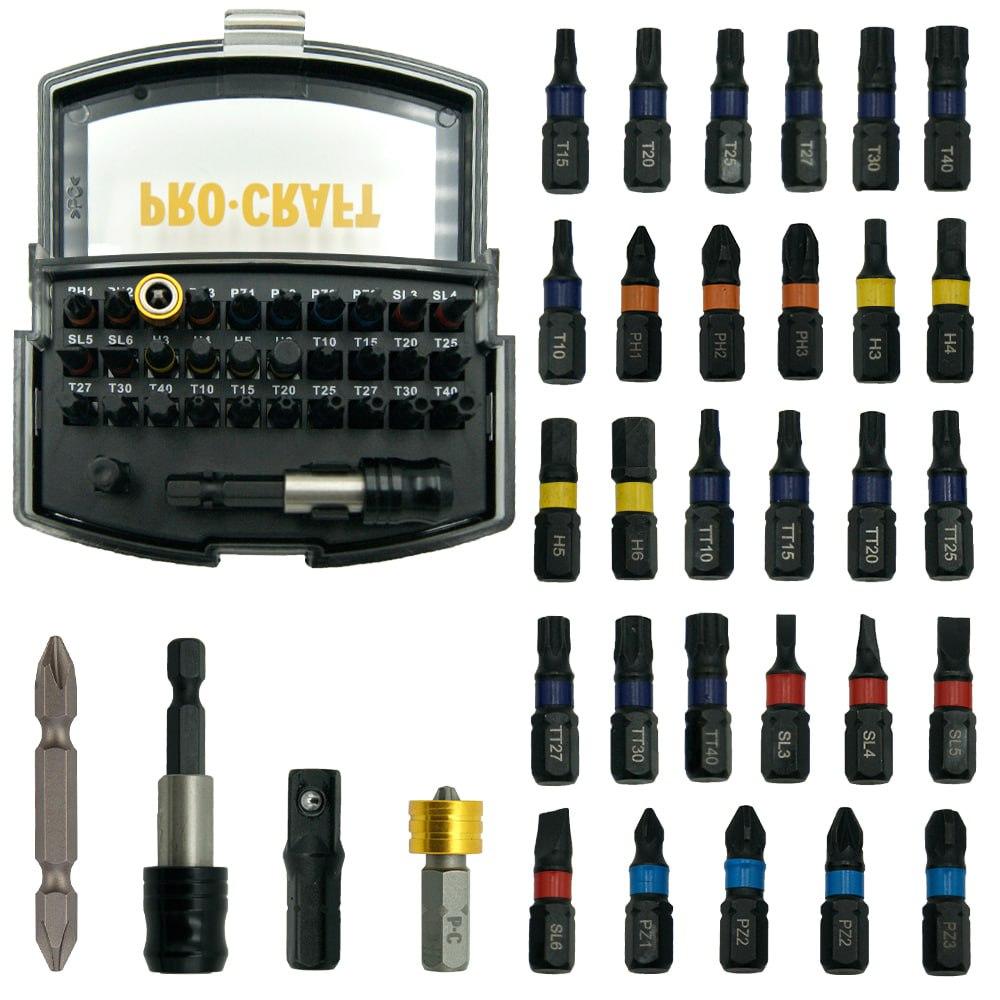 Набір біт 32 шт Procraft BS-32 для шуруповерта в кейсі, фото 1