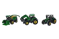 Набір тракторів металевих 3шт в коробці, розмір трактора 10см, 2 види SQ82013-2K розмір коробки 24,5-11-4,5см, фото 3