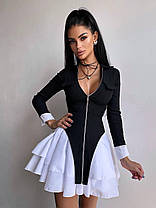 Жіноча сукня з блискавкою та пишною білою спідницею Smb9462, фото 4