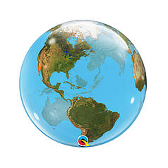 Куля Bubble Бабл 22"/56 см Планета Земля (Qualatex)