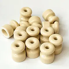 Ізолятор для ретро проводки RE керамічний бежевий (слонова кістка) CI.1822.beige